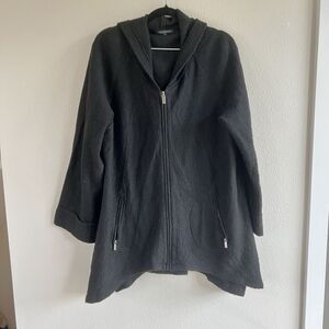 For Cynthia 100% Wool Full Zip Black Jacket Coat Cape Women’s Plus Size XL